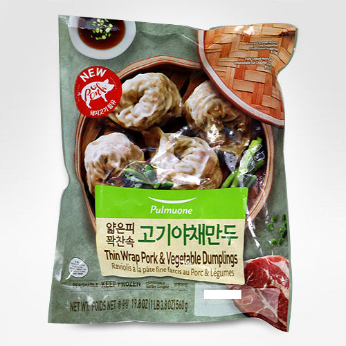 PULMUONE THIN WRAP PORK & VEGETABLE DUMPLING 560G