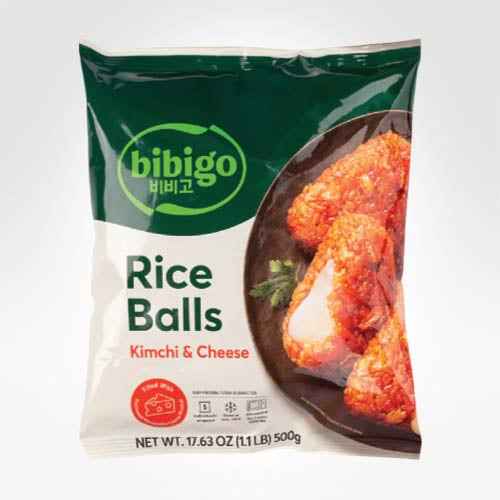 CJ BIBIGO KIMCHI CHEESE RICE BALLS 500G