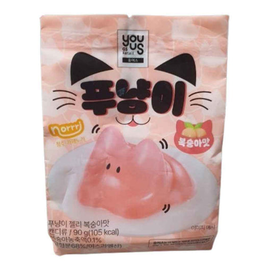 KY CAT SHAPE PUDDING JELLY (PEACH) 6EA 90g