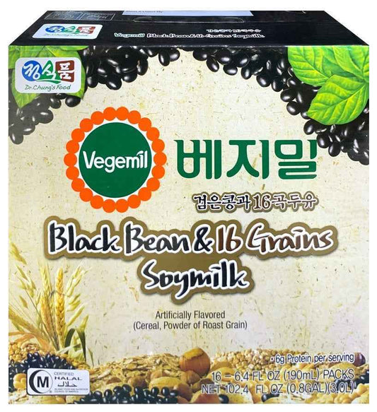 CHUNG'S FOOD VEGEMIL BLACK BEAN & ALMOND SOYMILK 16EA 190ml