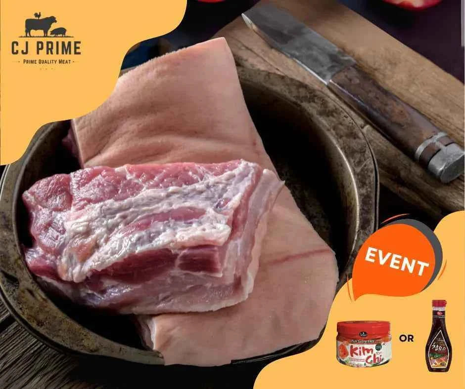 Pork Belly Skin on 5cm 통 삼겹살 5lb