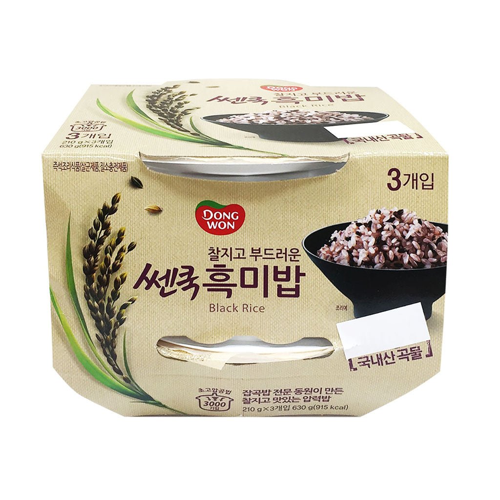 Cooked Black Rice (3Pcs) 210G - Charm Market