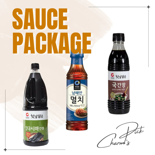 Korean Soy Sauce & Anchovy Extract Set / 다시마 간장 1.8L, 멸치액젓 830ml, 국간장 840ml