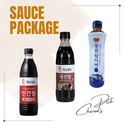 Korean Soy Sauce & Tuna Extract Bundle / 진간장 840ml, 국간장 830ml, 동원참치액진 900ml