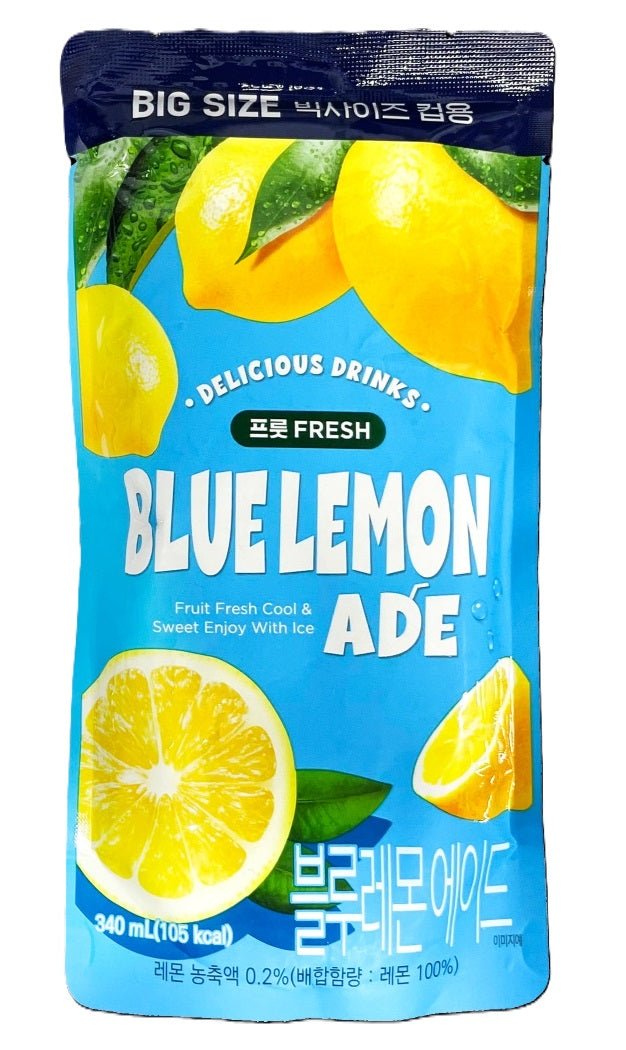 Y24P)BLUE LEMONADE POUCH DRINK 340ML - Charm Market
