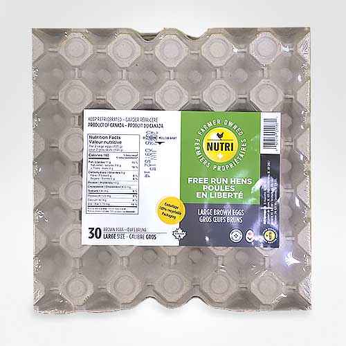 NUTRI LARGE BROWN WRAP FREE RUN 30 EGG
