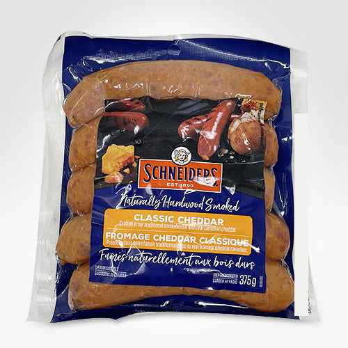 SCHNEIDERS CHEDDAR SMOKED SAUSAGE 375G