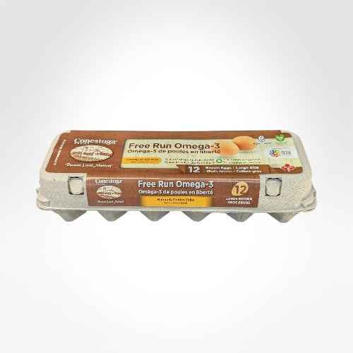 CONESTOGA FREE RUN OMEGA 3 LARGE WHITE EGGS 12EA