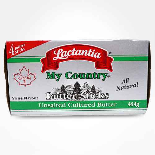 LACTANTIA UNSALTED BUTTER STICKS 454G