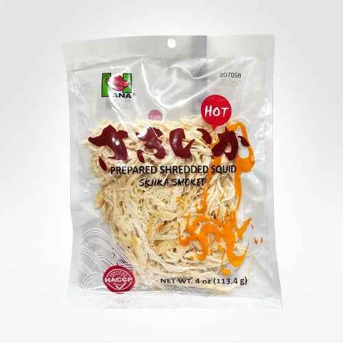 HANA PREPARED SHREDDED SQUID SMOKED HOT 4OZ