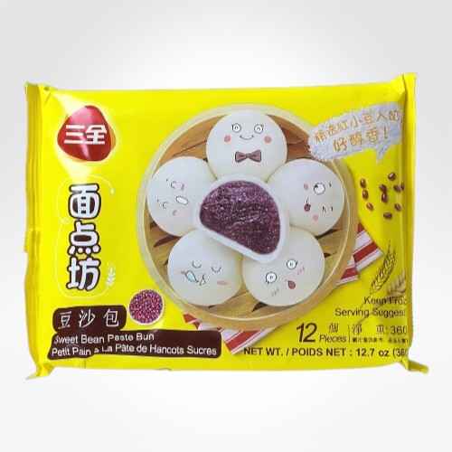 SANQUAN FROZEN SWEET RED BEAN PASTE BUN 360G