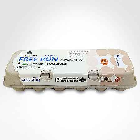 NATURES FARM FREE RUN OMEGA3 LARGE EGGS