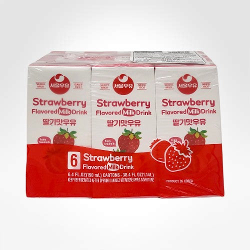 SEOULMILK STRAWBERRY FLAVORED MILK 190ML*6