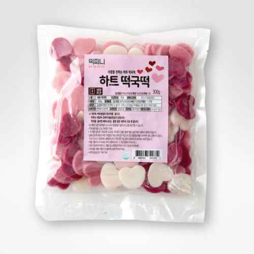 DDUCKZZINY HEART SLICED RICE CAKE 300G