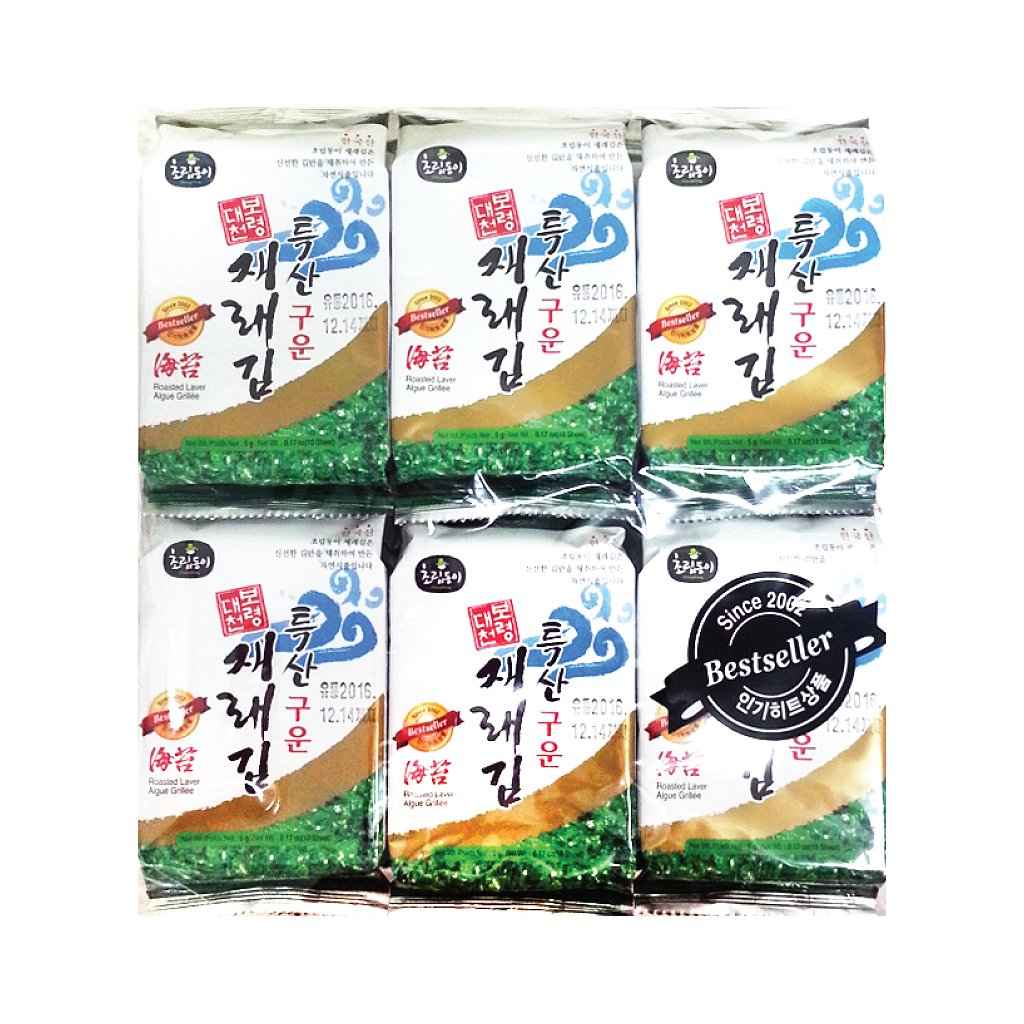 Choripdong Roasted Seaweed(12Pack) 0.21Oz(6G) - Charm Market