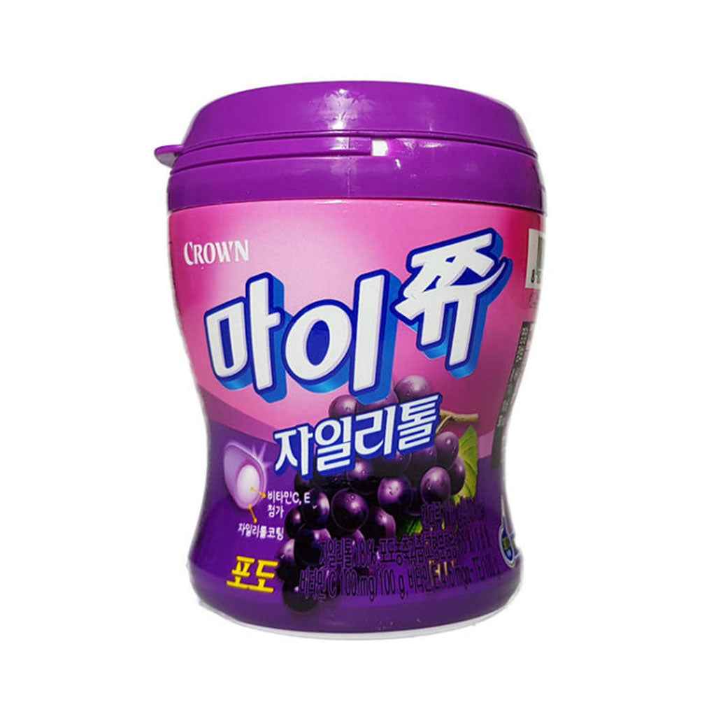 CROWN)MYCHEW XYLITOL CONTAINER(GRAPE) 110G - Charm Market