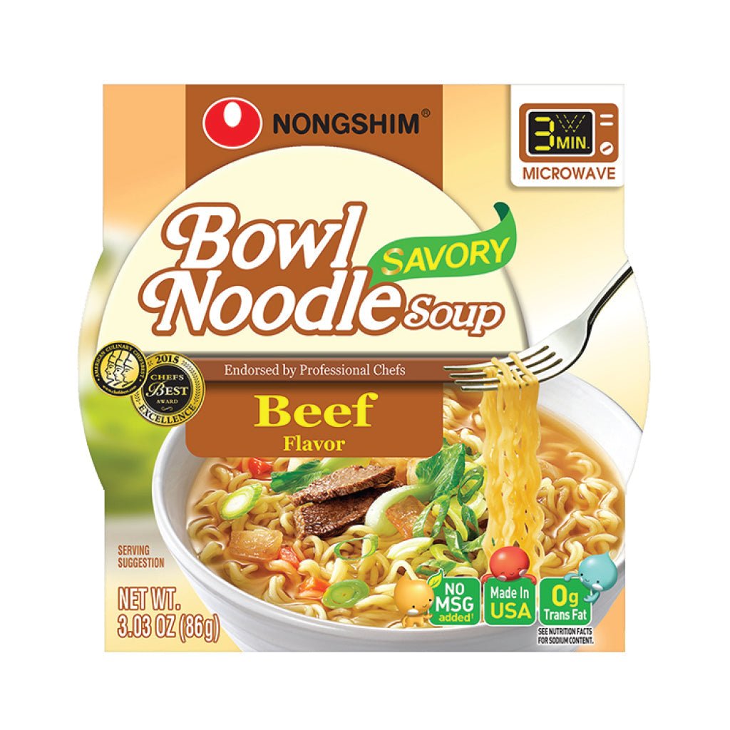 Nongshim Bowl Noodle Beef 86G - Charm Market