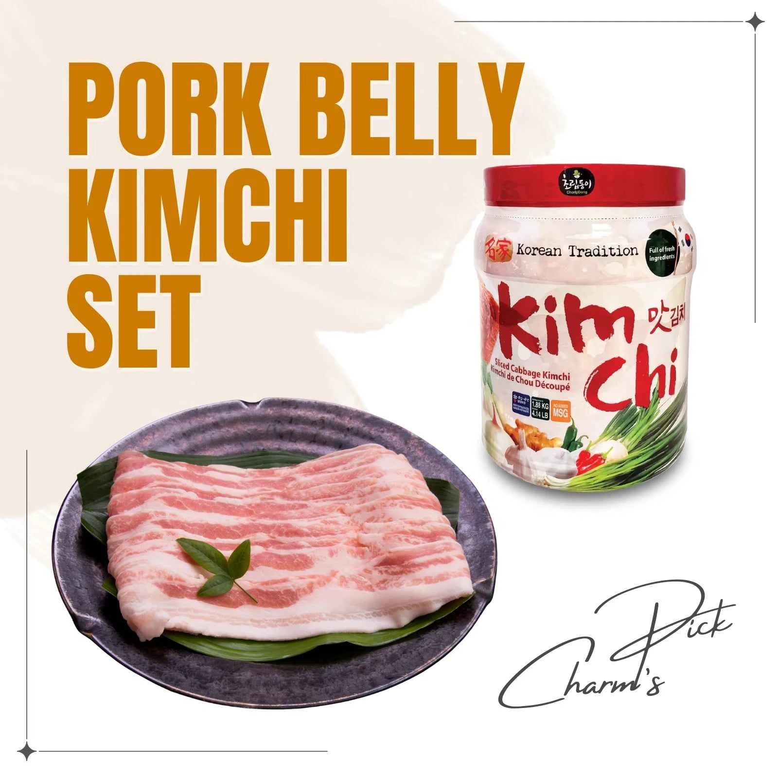 Pork Belly & Kimchi Set | Korean BBQ Essentials 삼겹살 & 김치 바베큐 필수템!