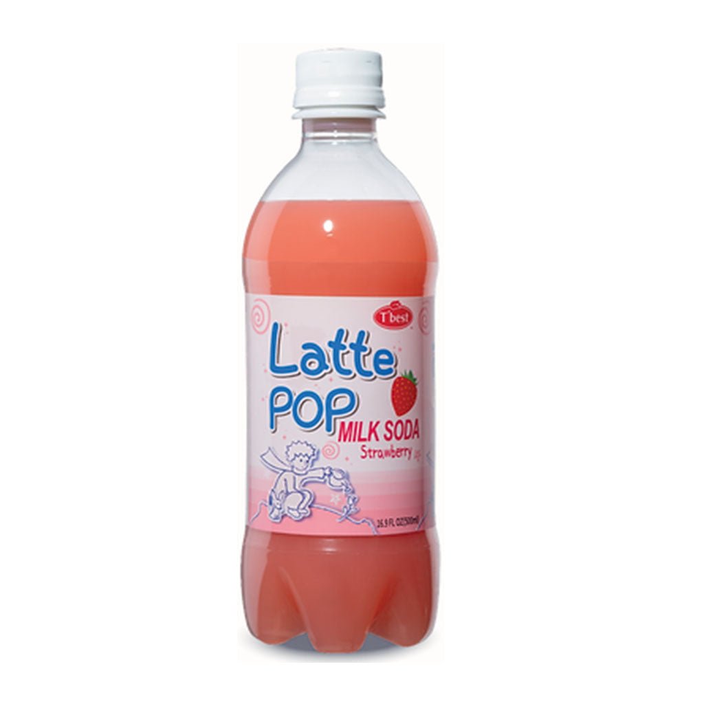 TB)LATTE POP MILK SODA STRAWBERRY 500ML - Charm Market